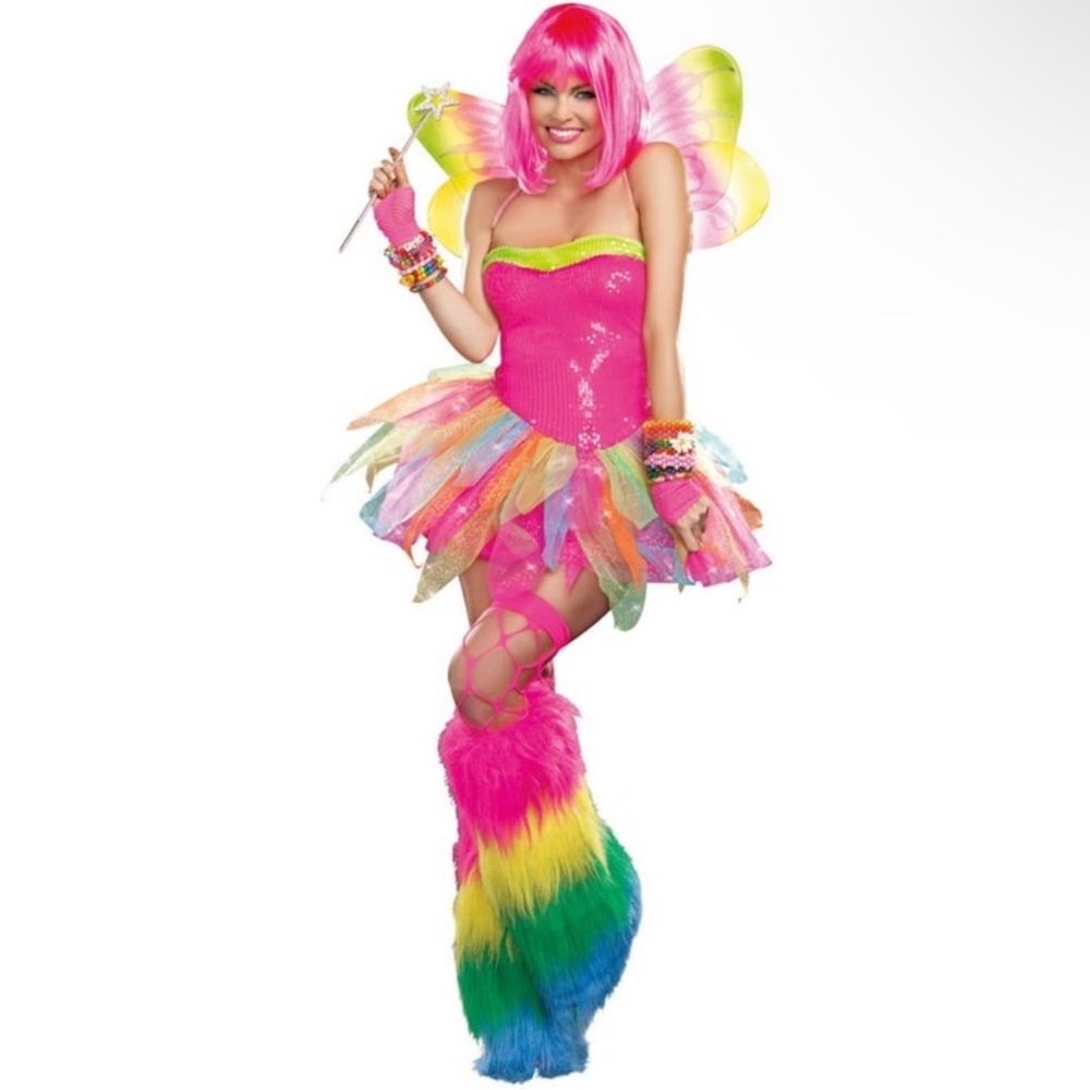 Dreamgirl Rainbow Fairy Adult Halloween Costume. NWT! Sz L